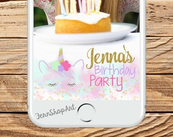 Unicorn Snapchat GeoFilter, Custom Snapchat Filter,Unicorn Party Geofilter, unicorn Snapchat Filter, unicorn party