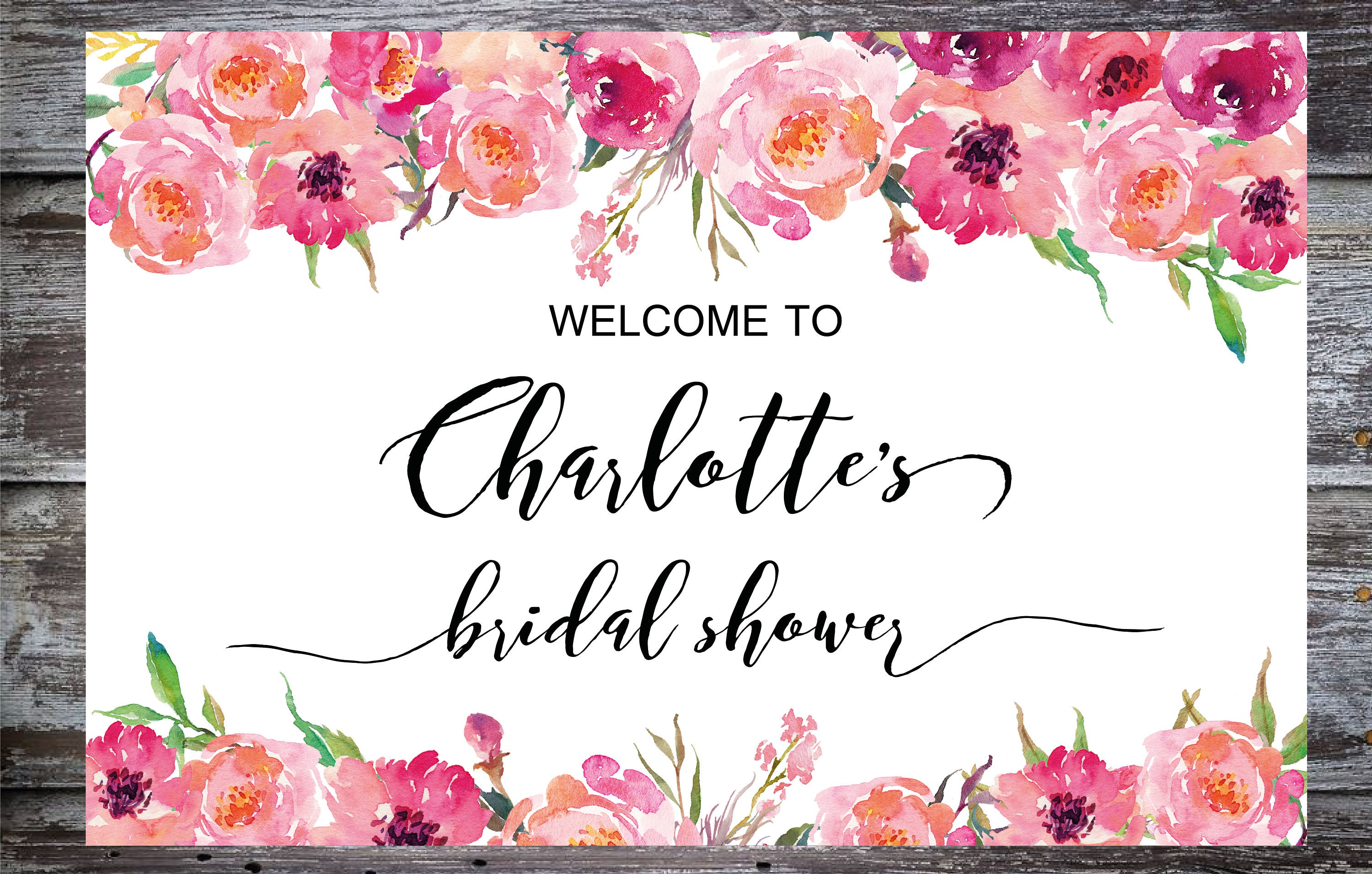 baby welcome sign
