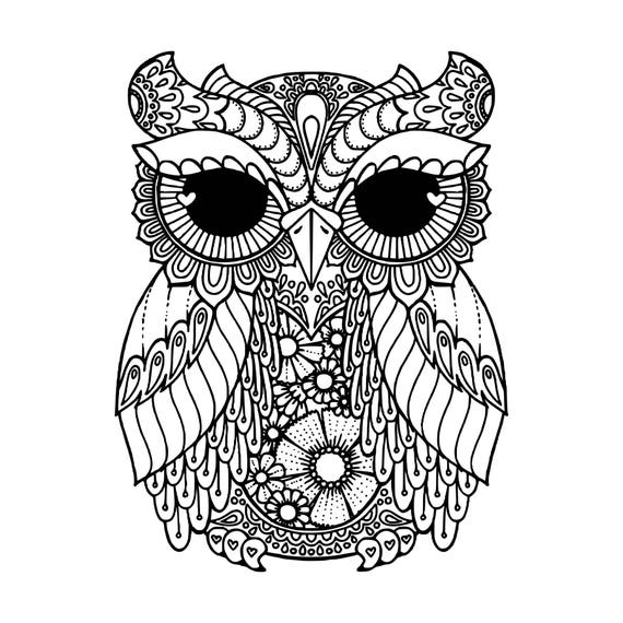 Download Digi-tizers Zentangle Owl SVG Studio V3 JPG