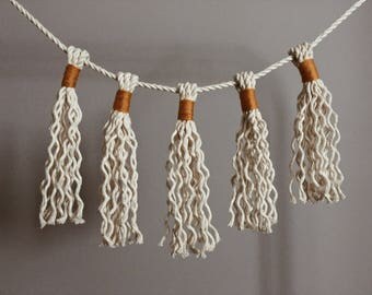 Cotton + Yarn tassel garland