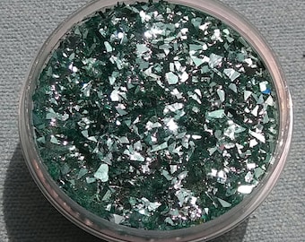 Green Shattered Glitter Slime