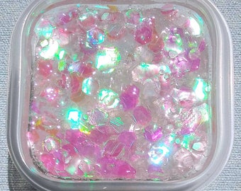 Mermaid Scales Clear Holographic Slime