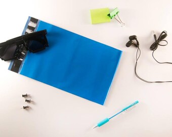 10 Blue 6 x 9 Poly Mailers Shipping Bags Colored Envelopes Self Seal Supplies Flat