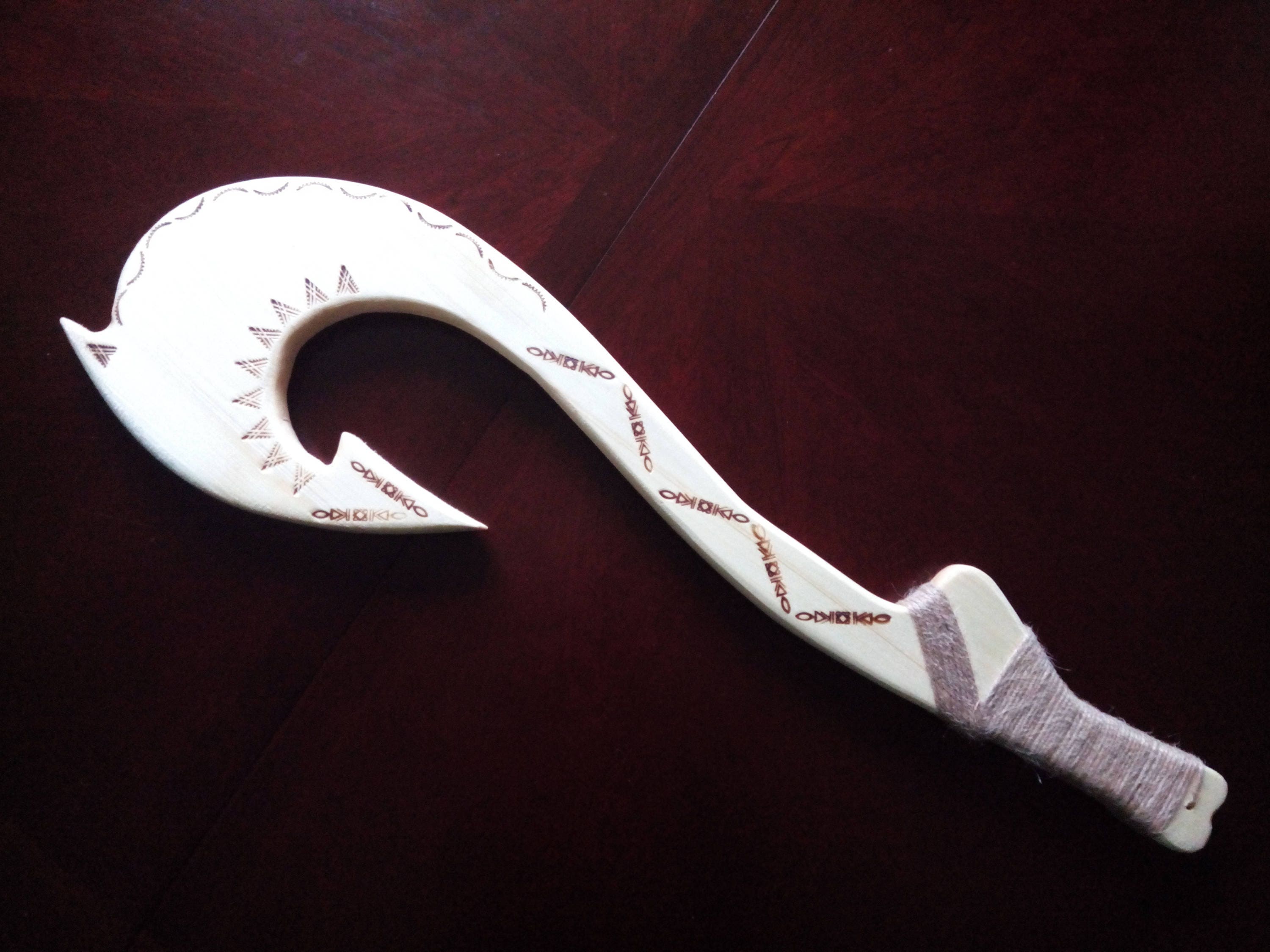 Large Wooden Maui Hook 23 Maui hook movie Moana Maui