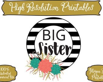 Big sister iron on | Etsy
