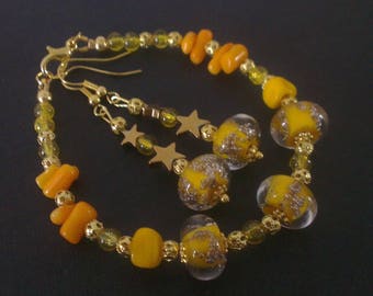 Set bracelet and earrings