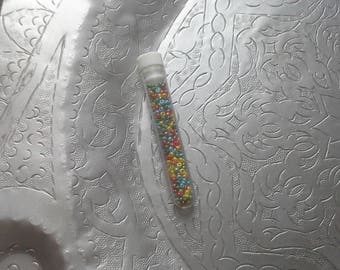 multicolored bead tube