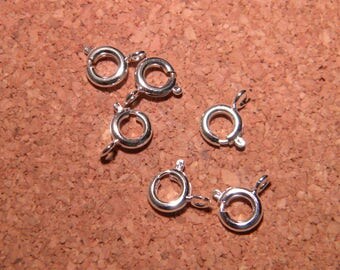 30 ring clasp buoy-silver - 6 mm for necklaces and Bracelets - AC44