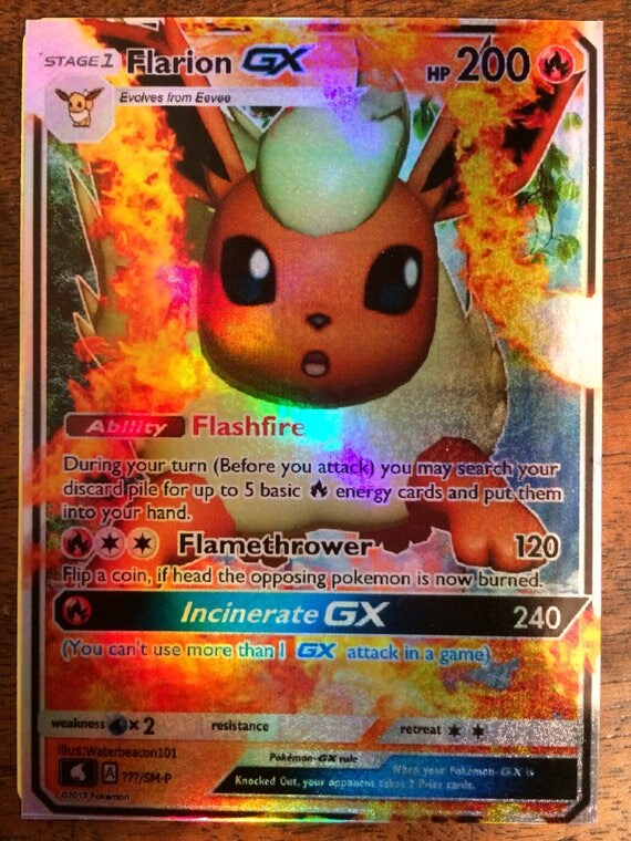 3 x Flareon Vaporeon jolteon pokemon orica custom card gx ex