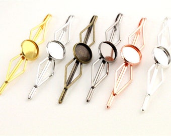 12 MM/5 to 12 mm cabochon Bobby pins, clips tie within 15 days