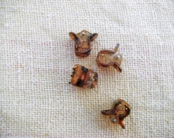 Set of 4 mini snap clips-clips in resin