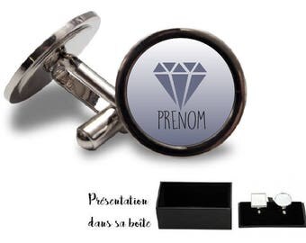 Round or square personalized model cuff buttons