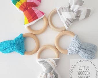 Natural wooden teether