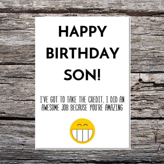 son birthday card funny son birthday card funny happy