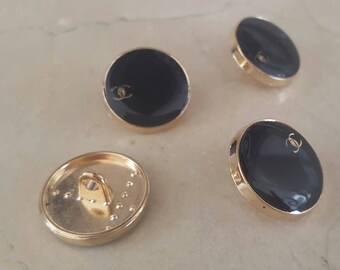 4 buttons 18 mm Chanel inspired gold tone