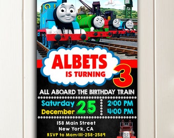 Thomas The Train Invitation, Thomas The Train Birthday, Thomas The Train Birthday Invitations, Thomas The Train Party, Thomas Train Invites