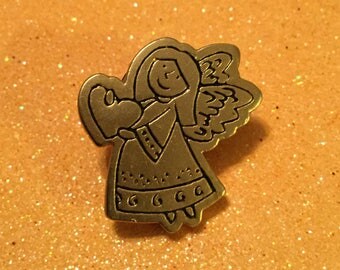 PIN'S REVERS VINTAGE INHABITUEL SIGNÉ USA ANGEL