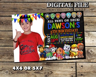 Paw Patrol Invitation,Paw Patrol Birthday Invitation,Paw Patrol,Boy Invitation,Paw Patrol Birthday Party,Paw Patrol Birthday Invite