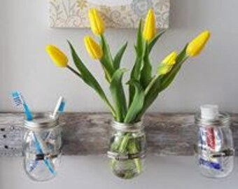 Upcycled wall vases