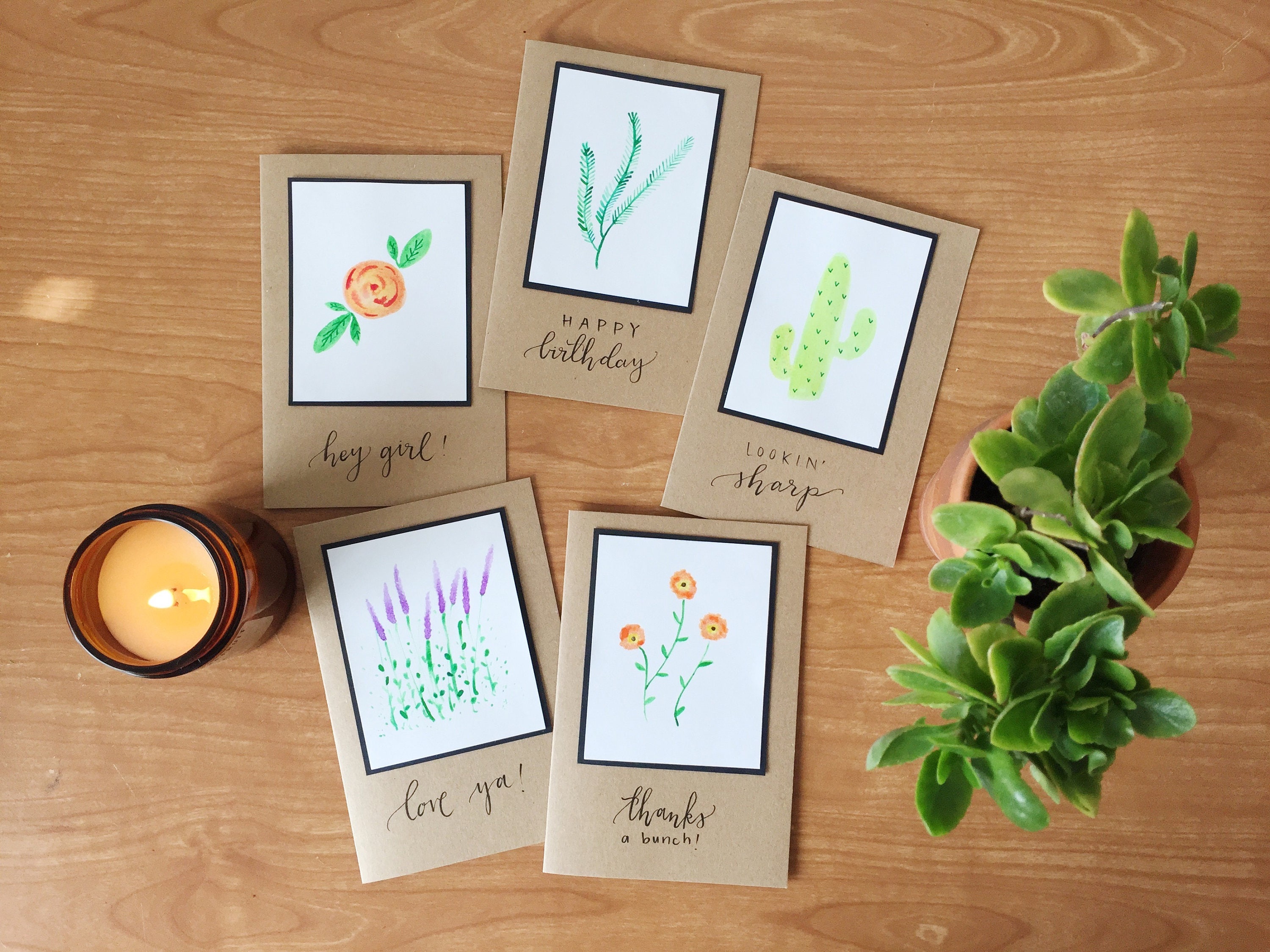 Handmade GardenThemed Greeting Cards