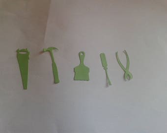 Set of 15 dies/punch tools paper various colors