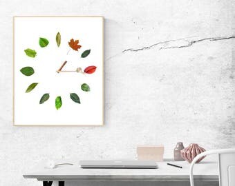 Clock Wall Art nature wall art | etsy Clock Wall Art nature wall art | etsy