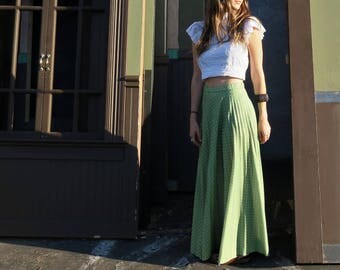 Polka Dot Maxi Skirt