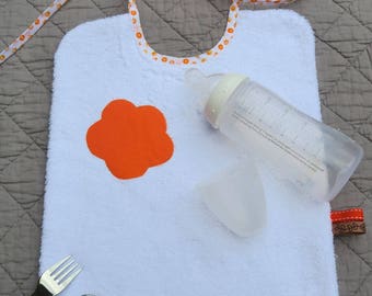 Bavoir éponge doublé bébé/enfant grand modèle*fille