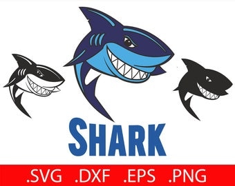 Shark SVG File for Cricut Shark Clipart Clip Art Shark Silhouette SVG Shark Cut File Cut Out Cutout Shark Print Praintable Shark Vinyl Decal
