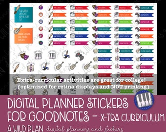 A Wild Plan - Digital Stickers for extra Curricular activites - Digital Download for digital planners |GoodNotes |iPad
