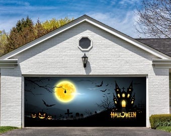 Halloween Garage Door Decor Full Color Murals 2 Car Garage