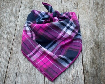 Amethyst Plaid Dog Bandana