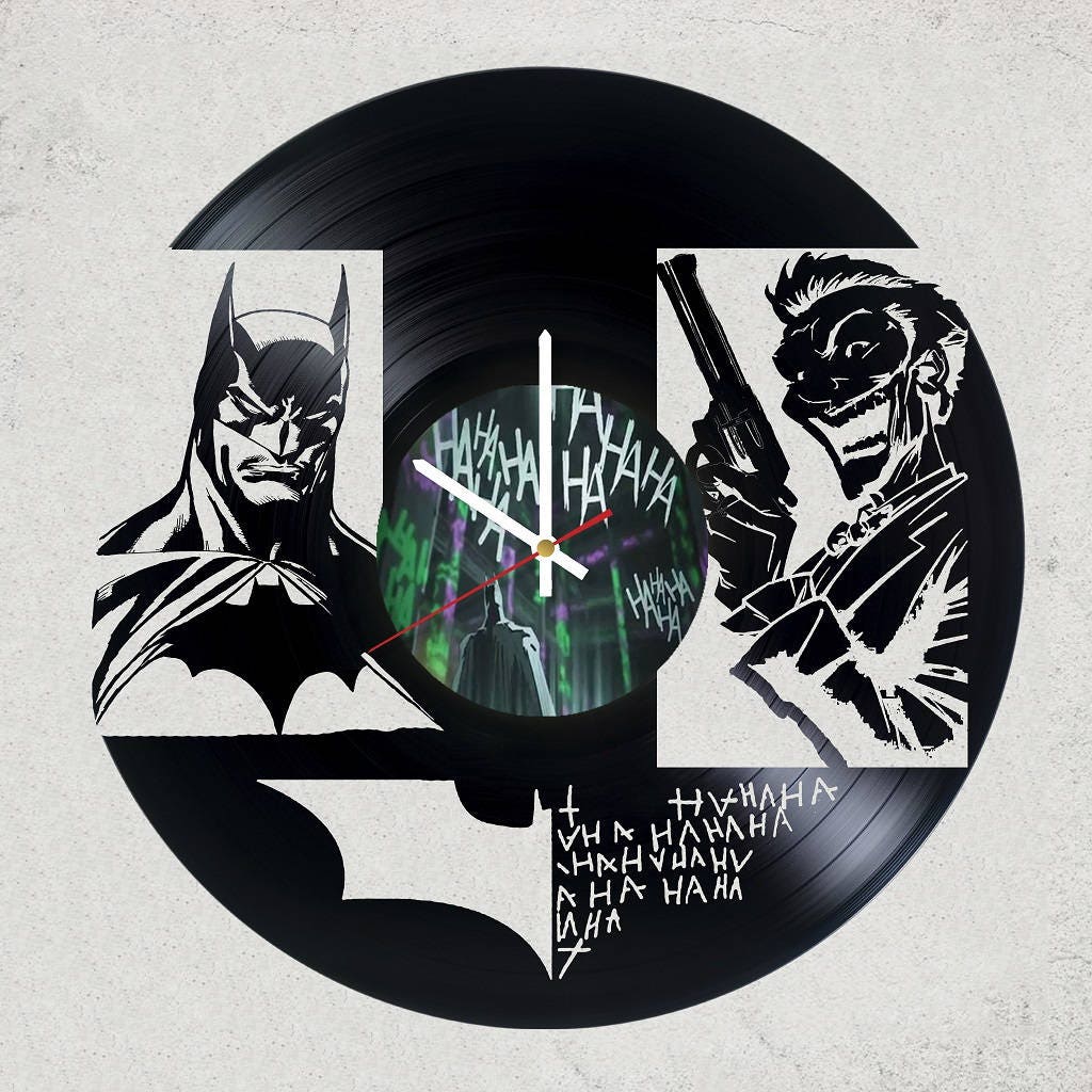 BATMAN JOKER Vinyl Wall Clock halloween Home Decor ArT for