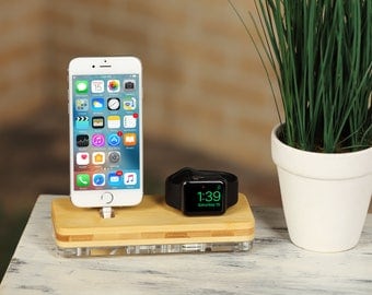 Gift for him, Husband gift, Gift for her, Boyfriend gift, Gift for men, Anniversary gift, Docking station, Apple charging, iPhone 8