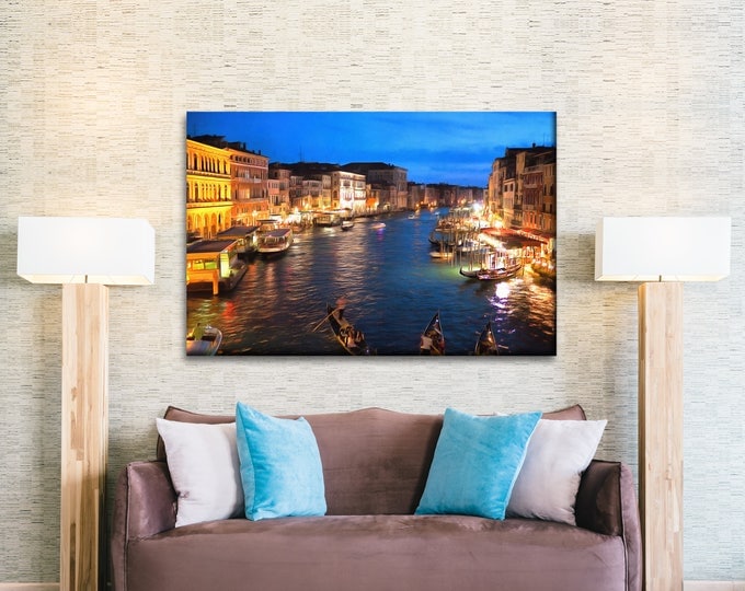 Venice Italy canvas, Venice painting, Italy print, Large art print, Interior decor, Wall decor, Gift for her, home design, Gift