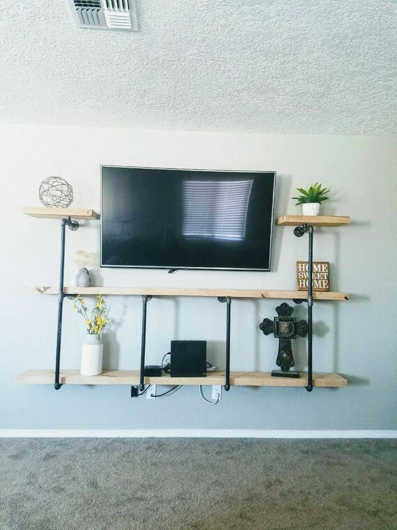 Rustic pipe Entertainment Center