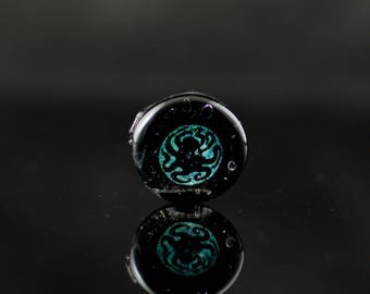 SECONDS / Octopus Dichroic Pendant / Glass Pendant / Octopus Jewelry / Dichro Glass / Black / Discounted Seconds / Ready to Ship #634