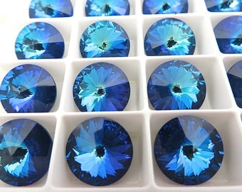 12 Ultra Marine AB Swarovski Rivoli Stone 1122 12mm