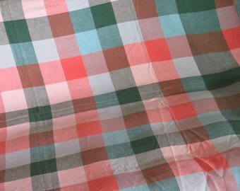 Vintage Russel Wright Tablecloth Sundeck Plaid HTF