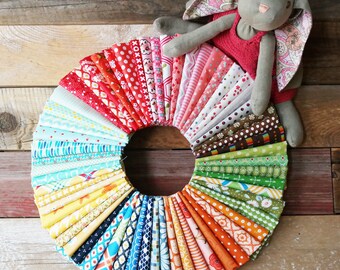 Happy Scrappy 60 pc Bundle, Sunny Fabrics, Farm Girl Vintage, Scrappy Quilt, Fat Quarter, Half Yard, Eighth 8th, & 16th! Scrap Quilt