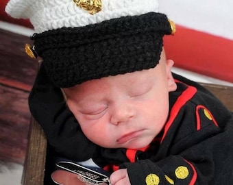 Marine Corps - Marine Costume - Usmc Clothing - Usmc Baby Hat - Usmc - Us Marine - Baby Military Hat - Newborn Miliary - Baby Marine Cover