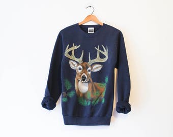 Deer sweatshirt | Etsy