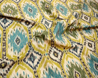 Green Brown Ikat Fabric Pkaufmann Poncho Avocado