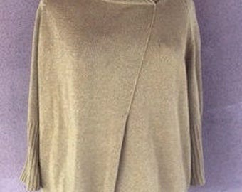 Mustard 100% Cotton Long Sleeves Cow Neck Sweater