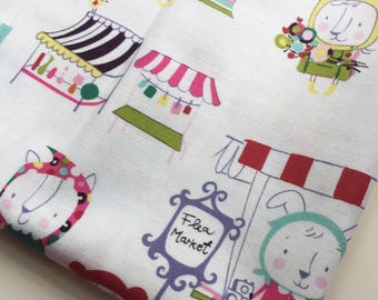Flea Market Friends Fabric by Phillip de Leon for Alexander Henry Fabrics , OOP, Retired, Rare, Fat Quarter
