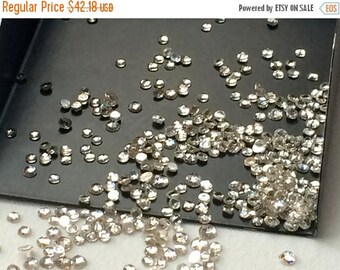ON SALE 55% Moissanite Diamonds, Faceted Moissanite, Loose Moissanite Flat Back, Round Moissanite, 5 CTW, 50 Pcs, 2-3mm