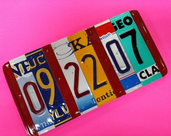 10 year anniversary gift Pick the states license plate sign, 10 year aluminum anniversary gift,traditional 10 year anniverary
