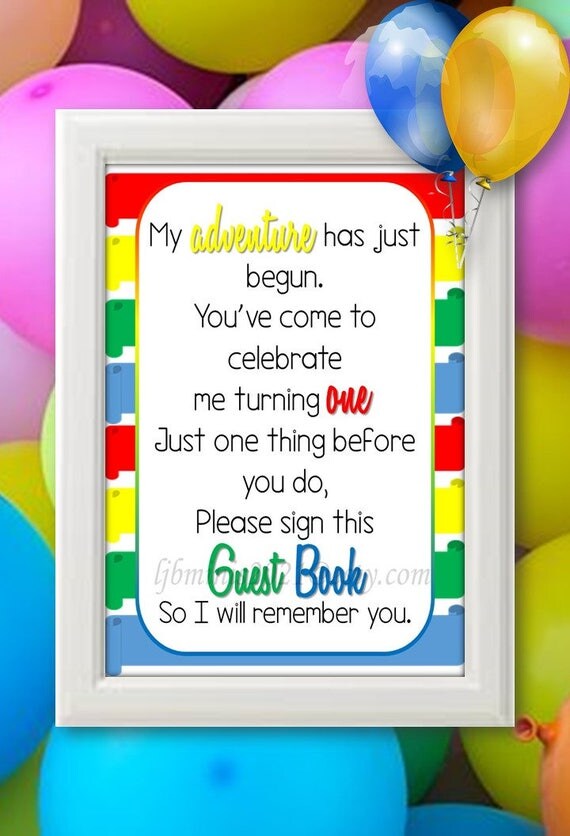 Items similar to First Birthday Guestbook Sign, 1st Birthday Guest Sign