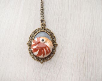 ooak Hand-made Nautilus necklace