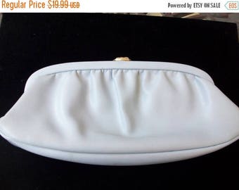 Now On Sale Vintage Baby Blue Purse 1960's Rockabilly Accessories Mad Men Mod Mid Century Hollywood Regency